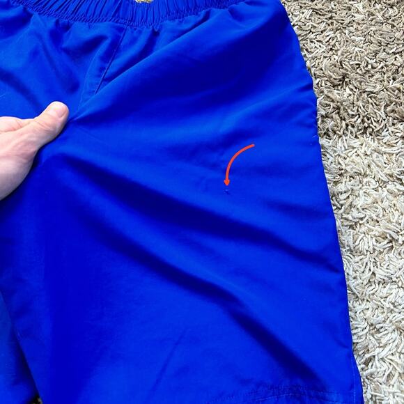 Nike Blue Swim Trunk Swoosh Logo Men’s Size M - Picture 6 of 6